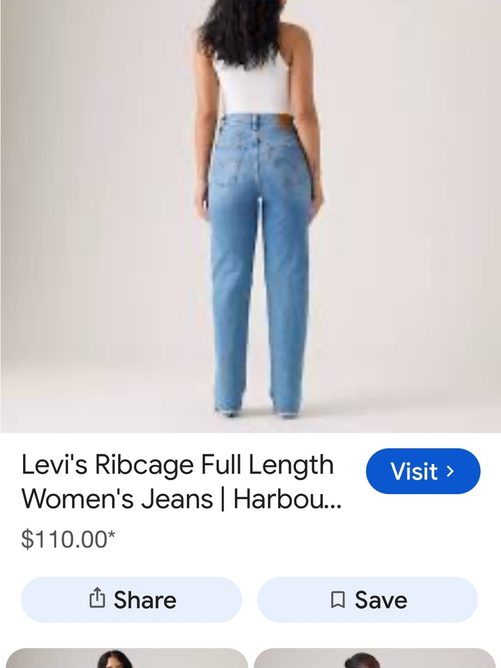 Levi's Ribcage Straight Women's Jeans - Light Blue, size 25
